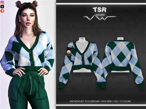 Knitwear Set 173 Cardigan Bd597 By Busra Tr From Tsr • Sims 4 Downloads