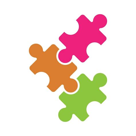 Logo Puzzle Vecteur Premium