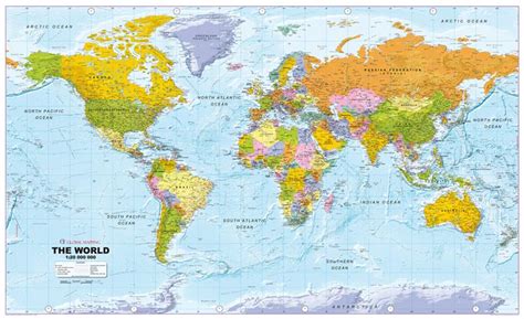 Political World Wall Map Huge Global Mapping Wall Map Isbn