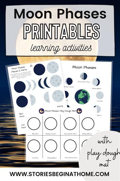 Moon Phases Learning Activities Moon Phases Printables Moon Printables