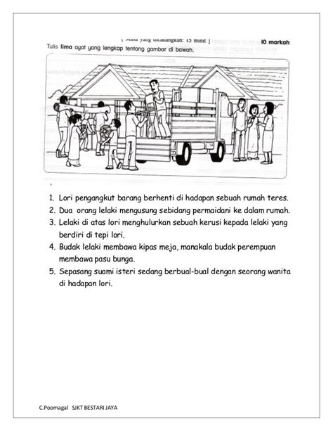 Bina Ayat Berdasarkan Gambar Malay Language English Writing Skills
