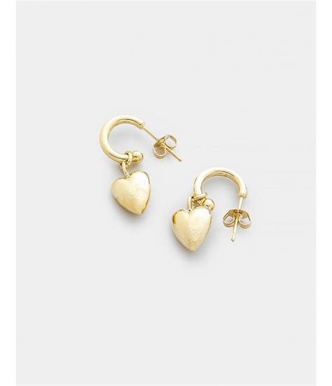 Amorcito Hoops Heart Charm Jewelry Signet
