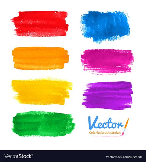 Colorful Brush Strokes Royalty Free Vector Image