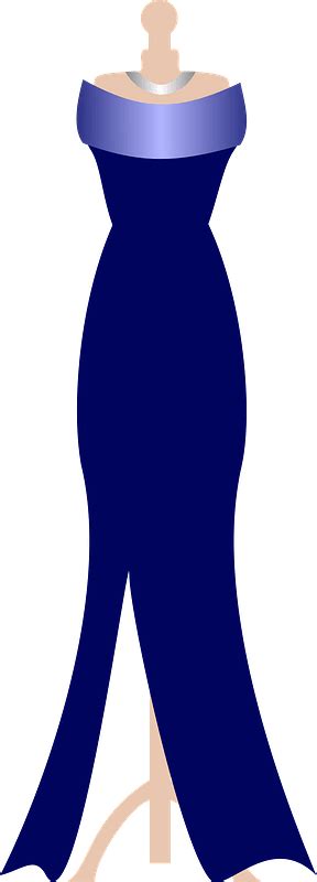 Formal Navy Evening Gown Clipart Free Download Transparent Png