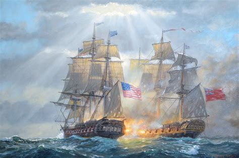 Patrick Obrien Uss Constitution Vs Hms Java 1812 Maritime Painting