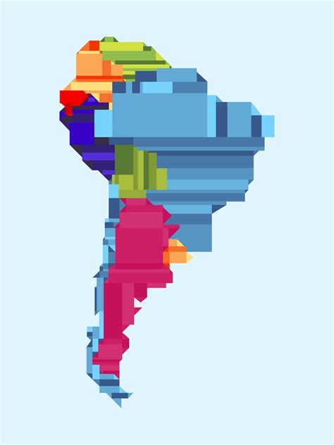 Unique Modern South America Map Vectors 217708 Vector Art At Vecteezy