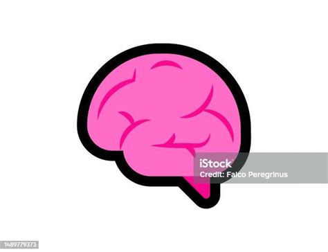 Brain Vector Icon On A White Background Human Brain Emoji Illustration
