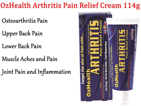 Ozhealth Arthritis Pain Relief Cream 114g Oz Health Relieving