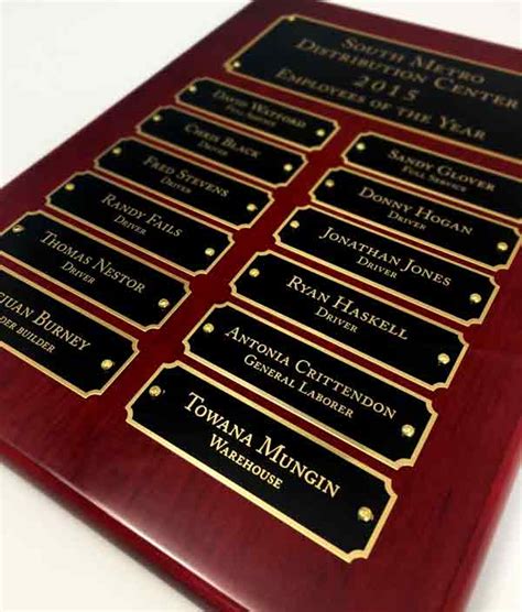 Rosewood Plaque With Header Office Recognition And Employee Awards