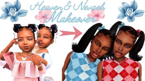 Sims 4 Cas Twins Heaven And Nevaeh Makeover Cc Folder And Sim Download