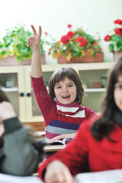 Happy Child in Schoold Have Fun and Learning Stock Photo - Image of ...