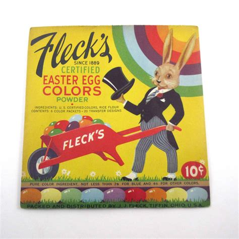 Vintage Unopened Flecks Easter Egg Colors Dye Packet With Etsy