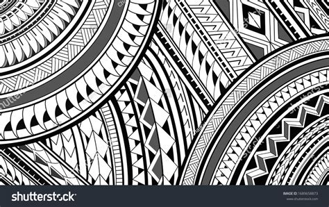 8k Maori Polynesian Pattern Tattoo Design Stock Illustration 1689658873