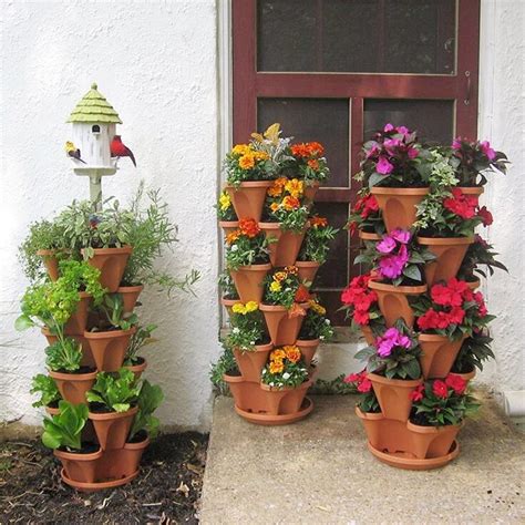 Stand Stacking Planters Planting Pots Snchens