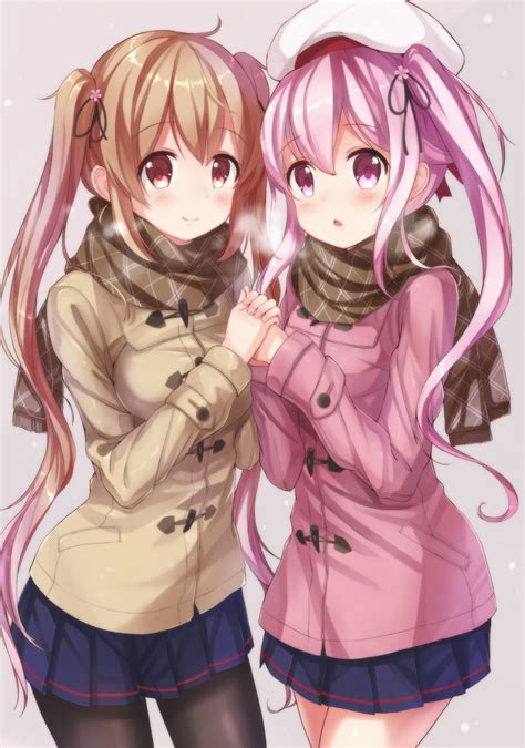Kawaii Cute Anime Girl Twins