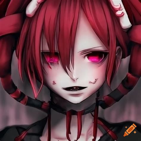 Red Haired Anime Character With Devil Horns And Tail
