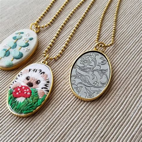 Fine Embroidered Jewelry Making Necklace Sets Jessica Long Embroidery