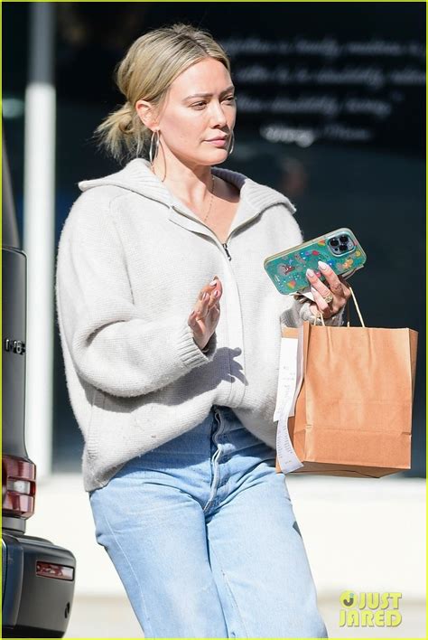 hilary duff rocks oversized sweater while running errands in los angeles photo 4859287 hilary