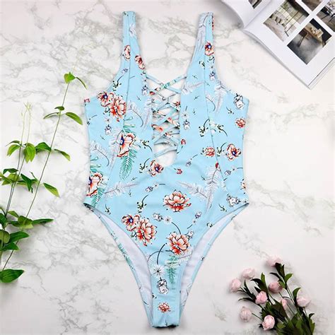 2018 sexy one piece swimsuit swimwear women bodysuit high waisted bathing suit vintage beach