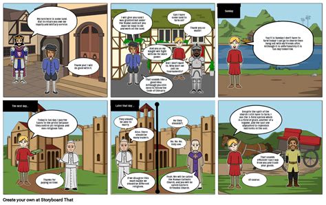Medieval Life Comic Strip Storyboard By E4e8257a