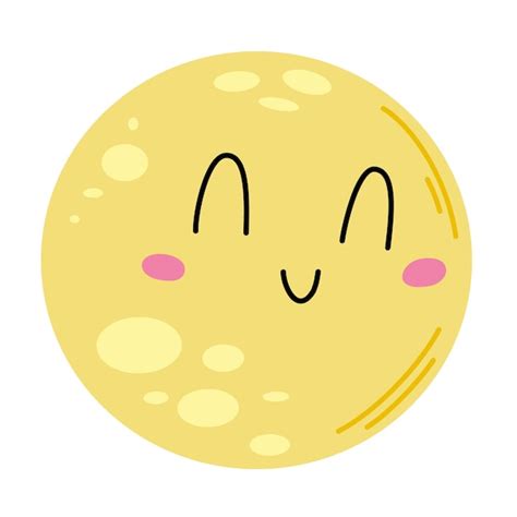 Premium Vector Cute Moon Character Vector Cartoon Illustration For Kids