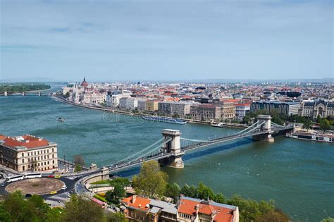 Budapest Panorama From Castle Stock Image Image Of Hungarian Dusk