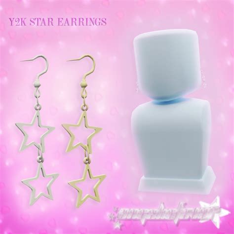 Crytuls On Twitter 💫 Y2k Star Earrings → 50 Robux → Modeled By