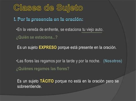 Clases De Sujeto