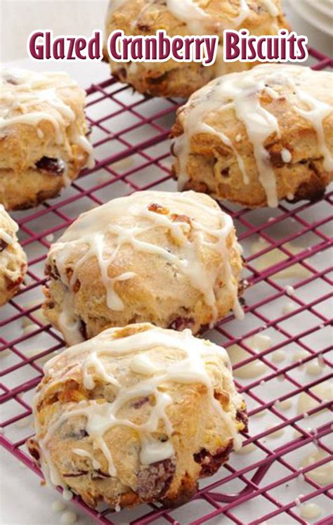 Glazed Cranberry Biscuits