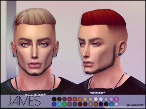 The Sims Resource Mathcope James Hair