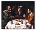 Cuadro "Tres hombres a la mesa" de Velázquez.