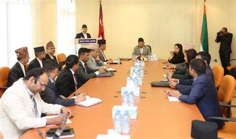 Pm Dahal Visits Nepali Embassy In Abu Dhabi Khabarhub