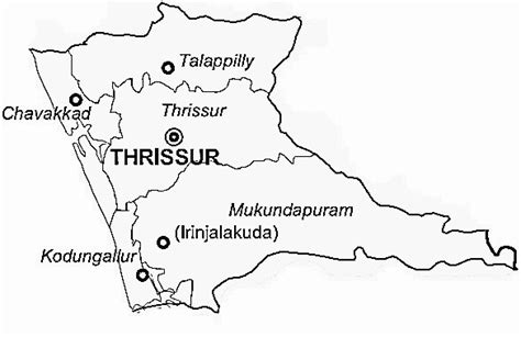 Thrissur District Thrissur District Map