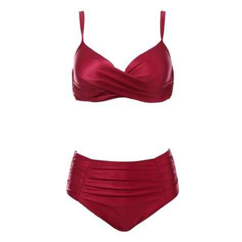 Buy Andzhelika Bikini High Waist Swimwear High Grade Fabric Bikini Set