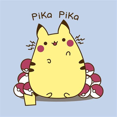 Pika Pika Pusheen Cute Pusheen Cat Funny Doodles