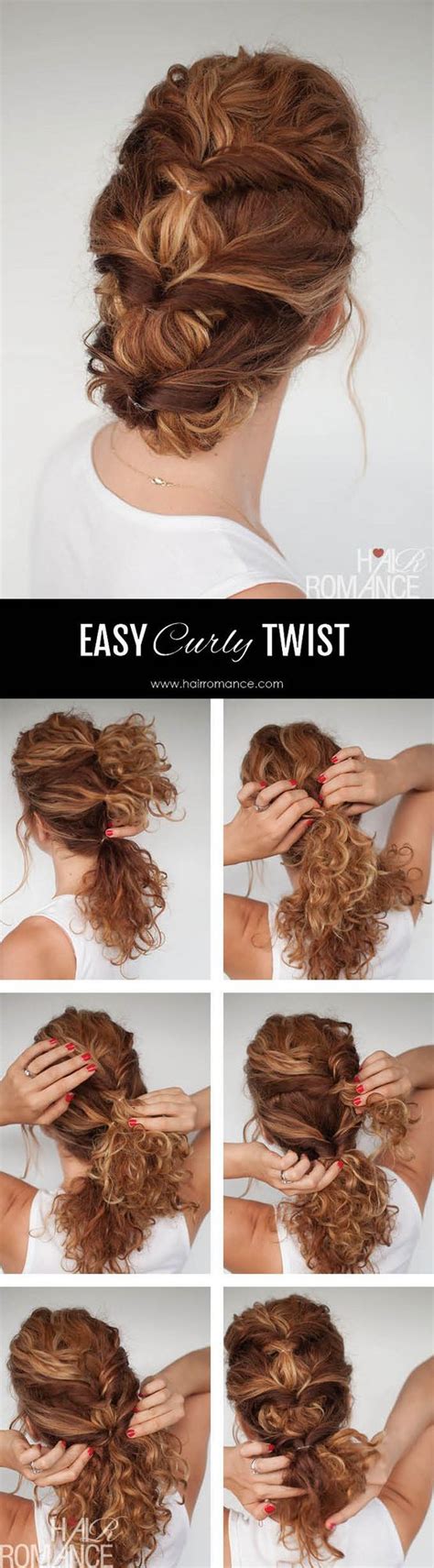 Easy Everyday Curly Hairstyle Tutorial The Curly Twist Hair Romance