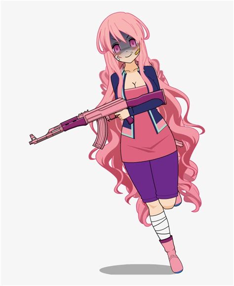 Pink Anime Girl Yandere Aesthetic