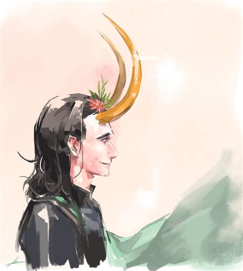 Loki And Horn And Flower Loki Marvel Loki Art Loki Fanart