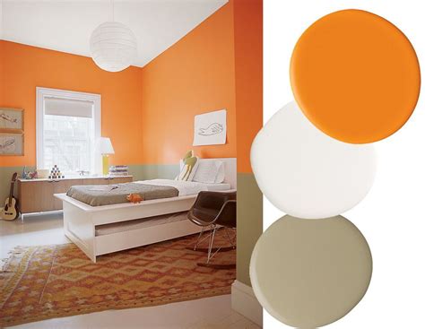 Wall Paint Combination With Orange Mia Living