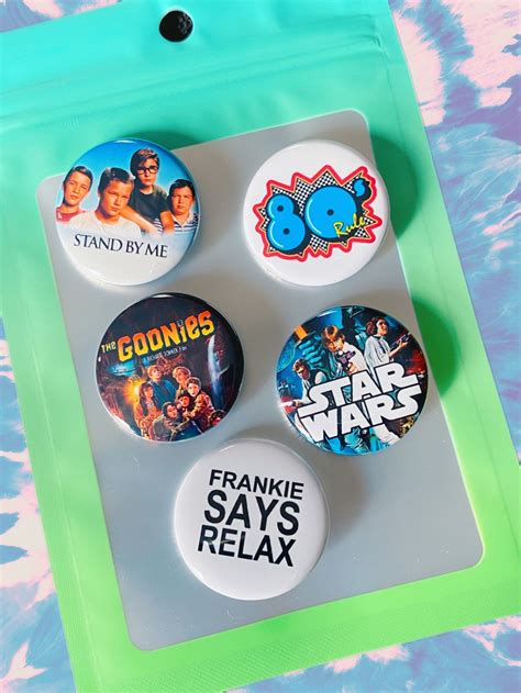 80s Style Pinback Buttons 5 Pack 80s Pins 80s Party 80s Etsy