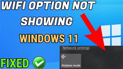 How To Fix WIFI Not Showing In Settings On Windows YouTube