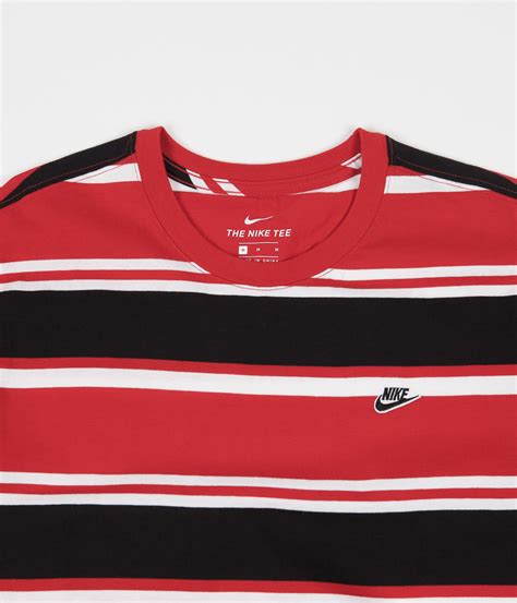 Nike Stripe T Shirt White University Red Black Always In Colour