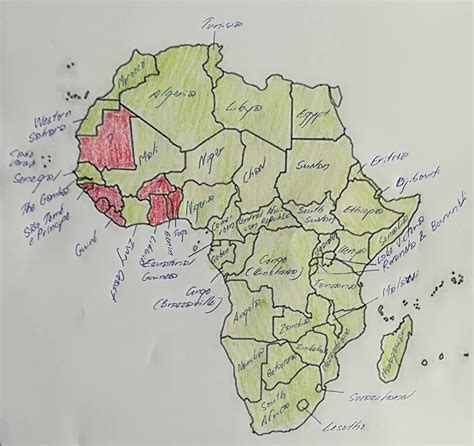 Labeled Horn Of Africa Map