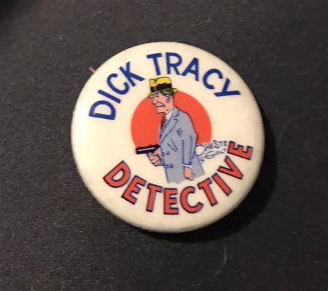 VINTAGE DICK TRACY Detective Collectible Button Pin Rare Qty EUR 9 23