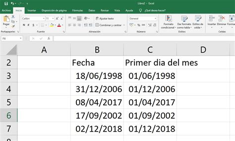 Formula Para Calcular El Primer Dia Del Mes En Excel Printable Hot