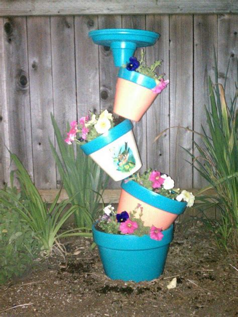 My Topsy Turvy Flower Pots I Made Flower Pots Clay Pots Planter Pots