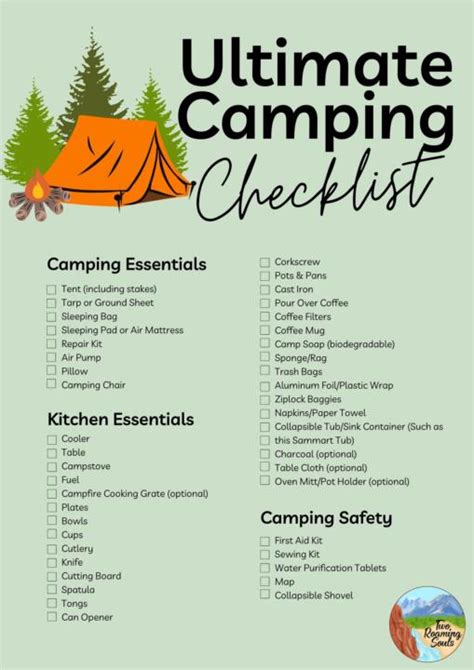 Ultimate Camping Checklist Car Camping Essentials Two Roaming Souls