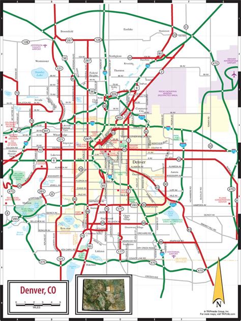 Awesome Map Of Denver Colorado Denver Map Map Denver Colorado