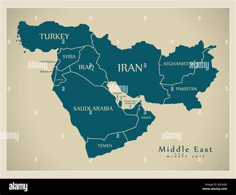 Middle East Map Banque Dimage Et Photos Alamy