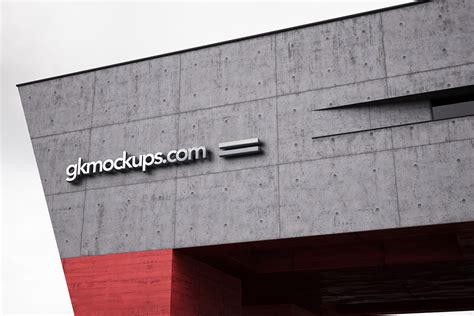 3d Logo Signage Wall Mock Up V4 Gk Mockups Store